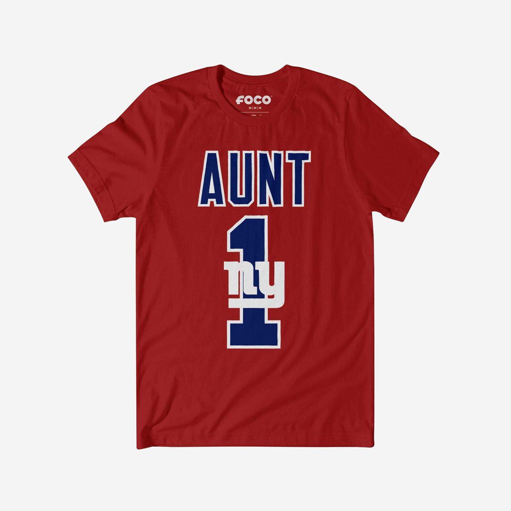 New York Giants Number 1 Aunt T-Shirt FOCO S - FOCO.com