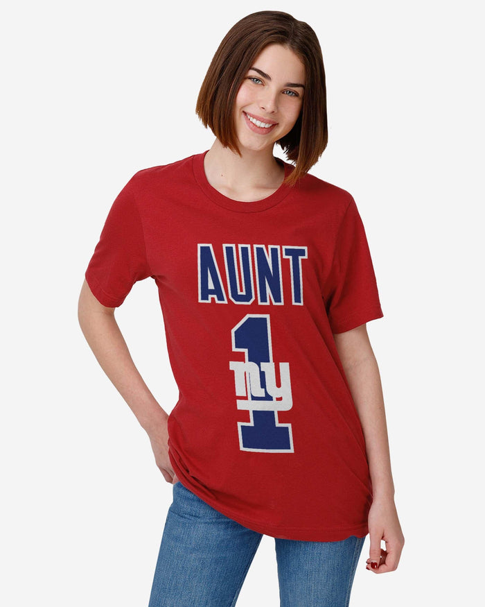 New York Giants Number 1 Aunt T-Shirt FOCO - FOCO.com