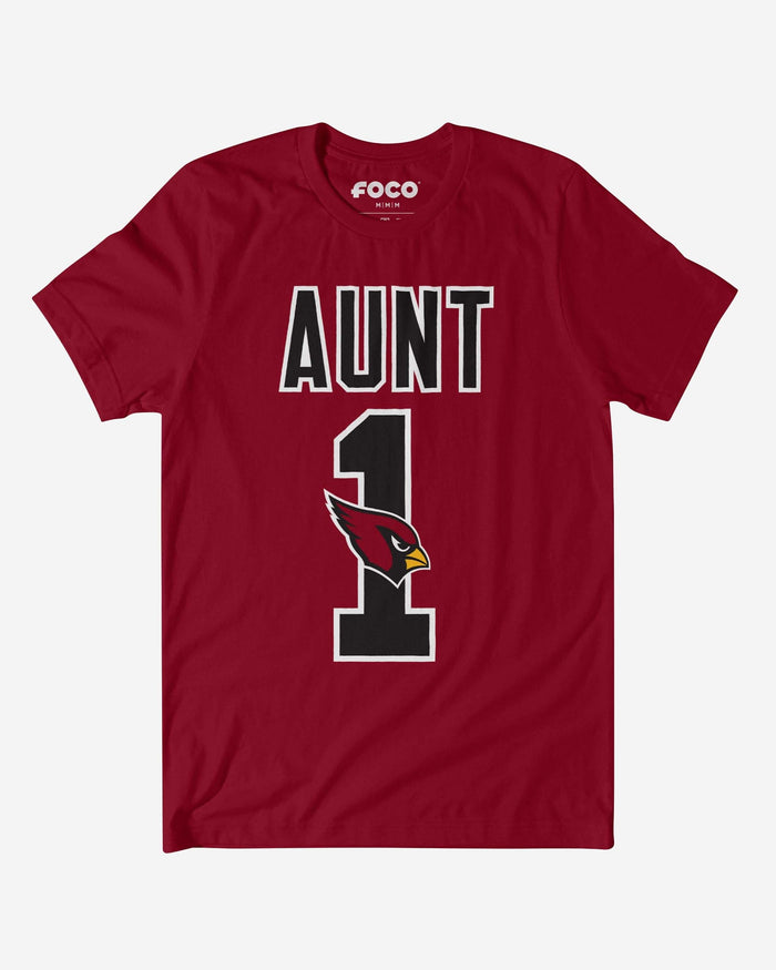 Arizona Cardinals Number 1 Aunt T-Shirt FOCO S - FOCO.com