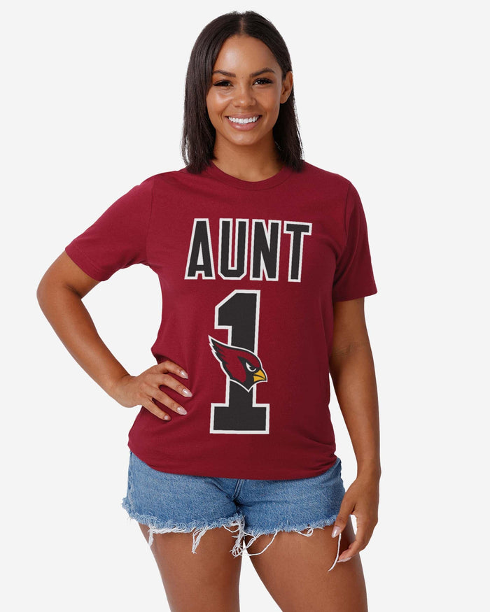 Arizona Cardinals Number 1 Aunt T-Shirt FOCO - FOCO.com