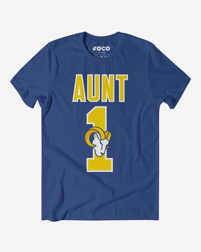 Los Angeles Rams Number 1 Aunt T-Shirt FOCO S - FOCO.com