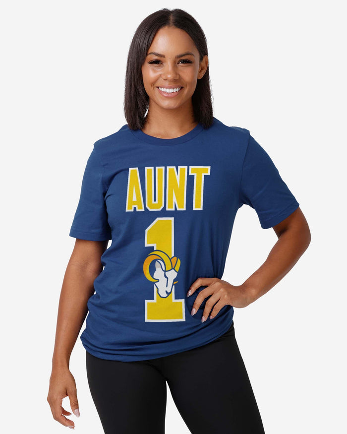 Los Angeles Rams Number 1 Aunt T-Shirt FOCO - FOCO.com
