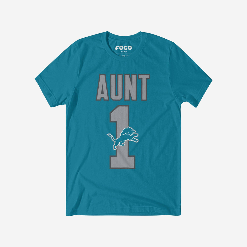 Detroit Lions Number 1 Aunt T-Shirt FOCO S - FOCO.com