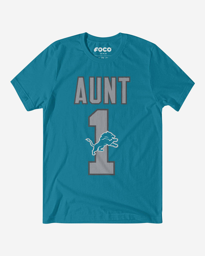 Detroit Lions Number 1 Aunt T-Shirt FOCO S - FOCO.com