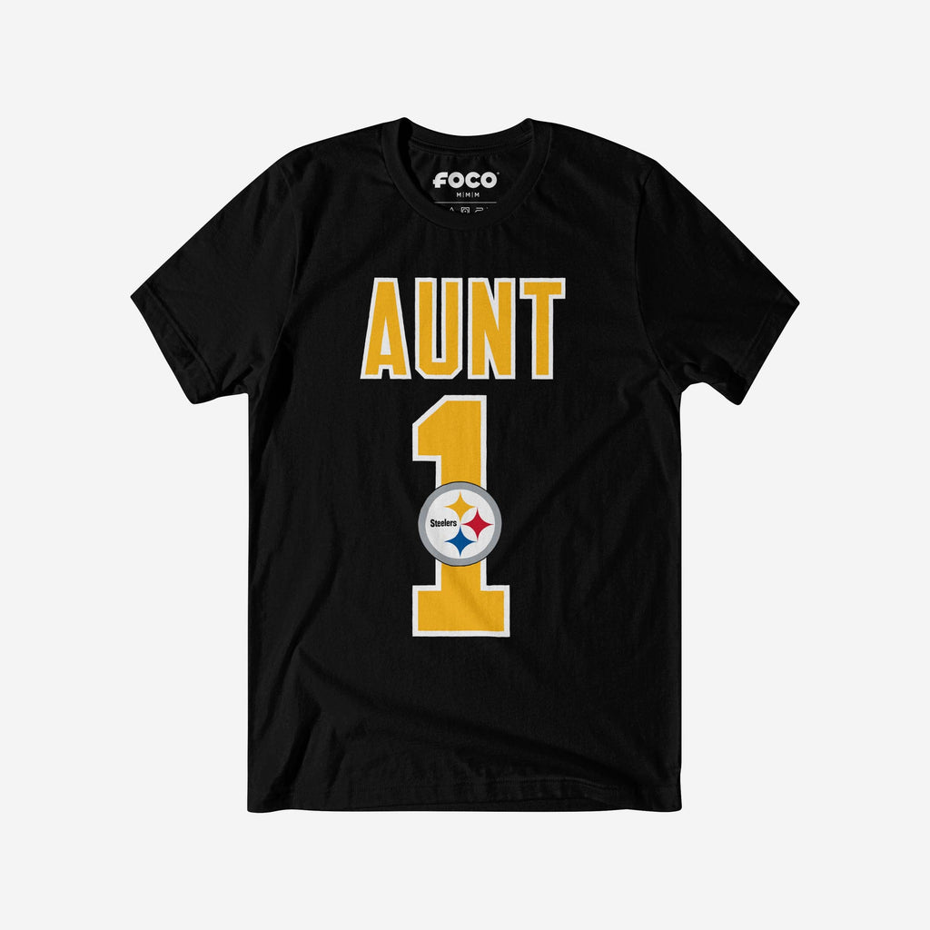 Pittsburgh Steelers Number 1 Aunt T-Shirt FOCO S - FOCO.com