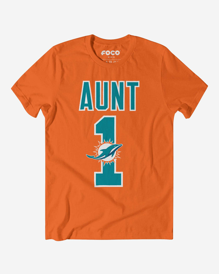 Miami Dolphins Number 1 Aunt T-Shirt FOCO S - FOCO.com