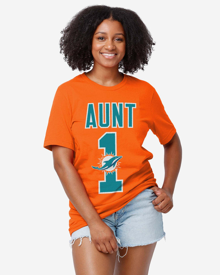 Miami Dolphins Number 1 Aunt T-Shirt FOCO - FOCO.com