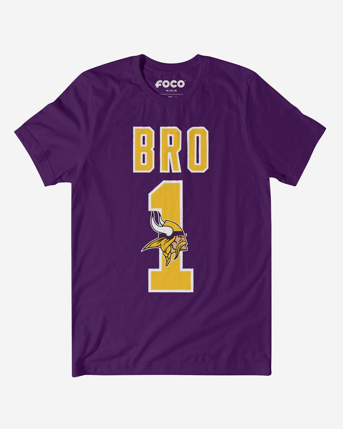 Minnesota Vikings Number 1 Bro T-Shirt FOCO S - FOCO.com