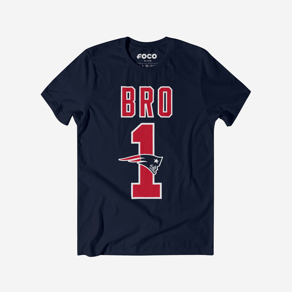New England Patriots Number 1 Bro T-Shirt FOCO S - FOCO.com