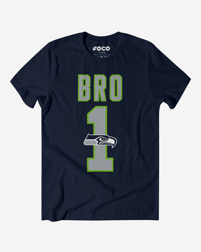 Seattle Seahawks Number 1 Bro T-Shirt FOCO S - FOCO.com