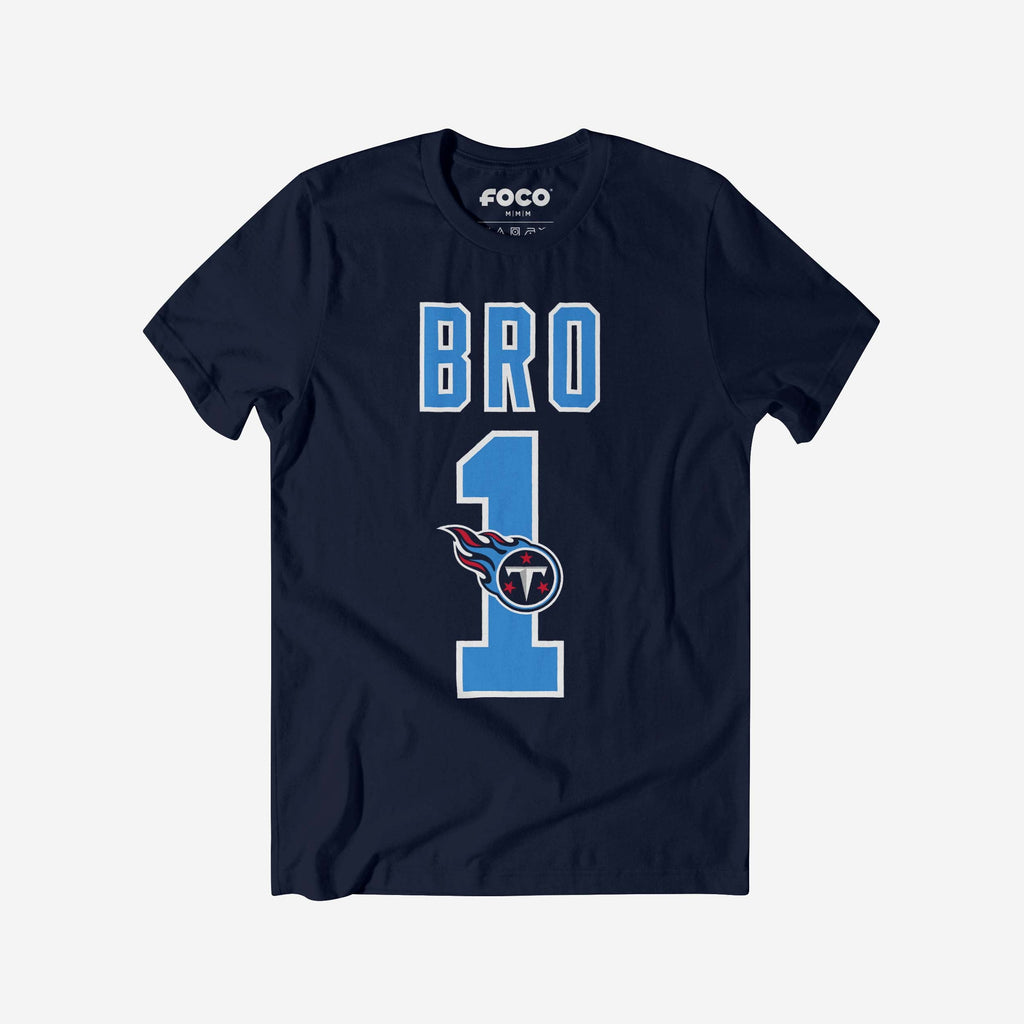 Tennessee Titans Number 1 Bro T-Shirt FOCO S - FOCO.com
