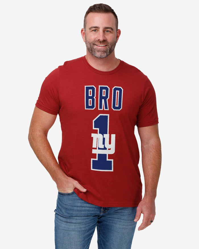 New York Giants Number 1 Bro T-Shirt FOCO - FOCO.com