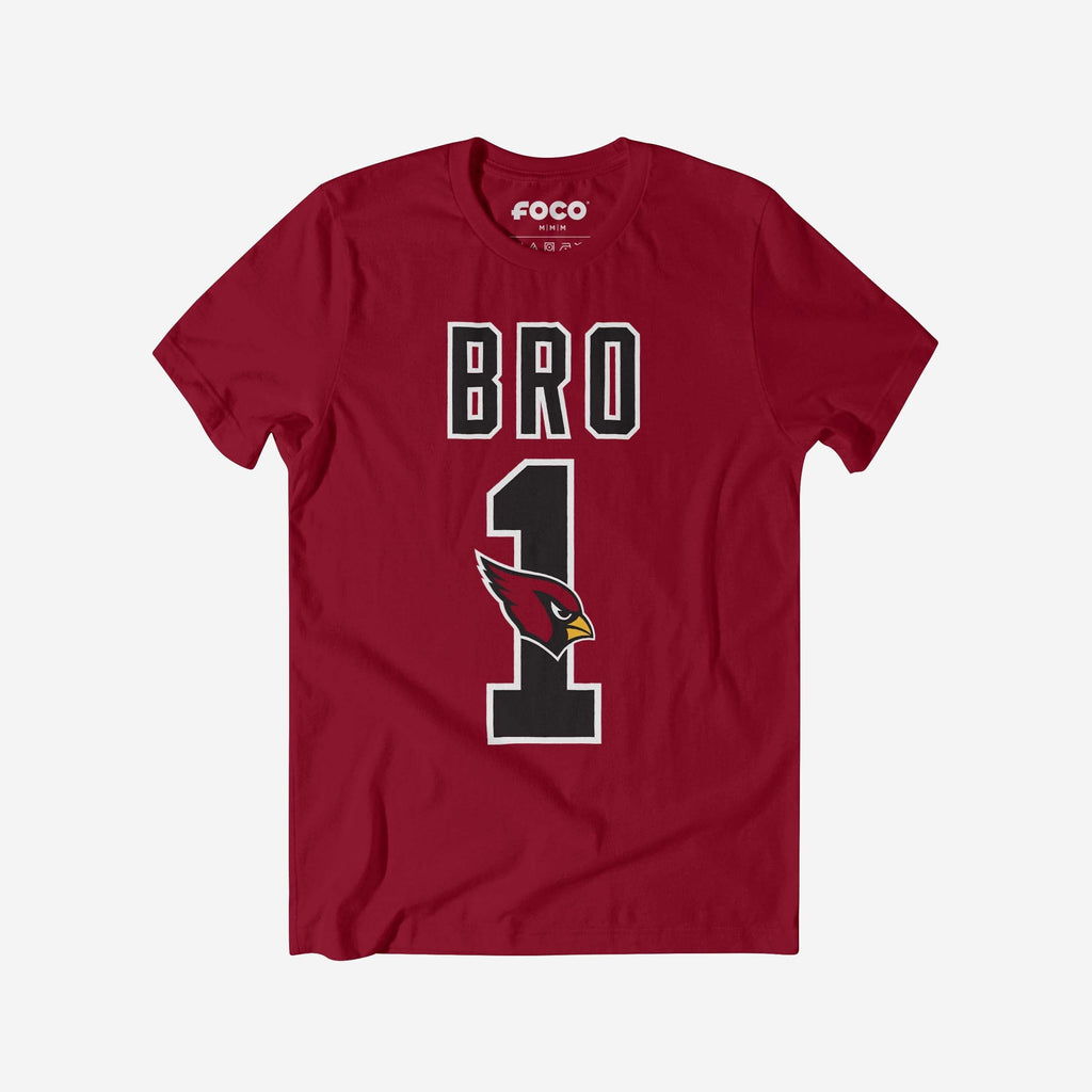 Arizona Cardinals Number 1 Bro T-Shirt FOCO S - FOCO.com