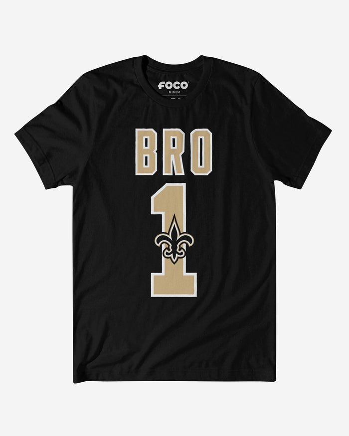 New Orleans Saints Number 1 Bro T-Shirt FOCO S - FOCO.com