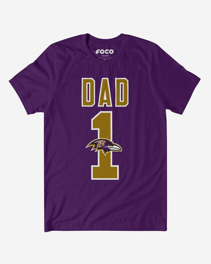 Baltimore Ravens Number 1 Dad T-Shirt FOCO S - FOCO.com
