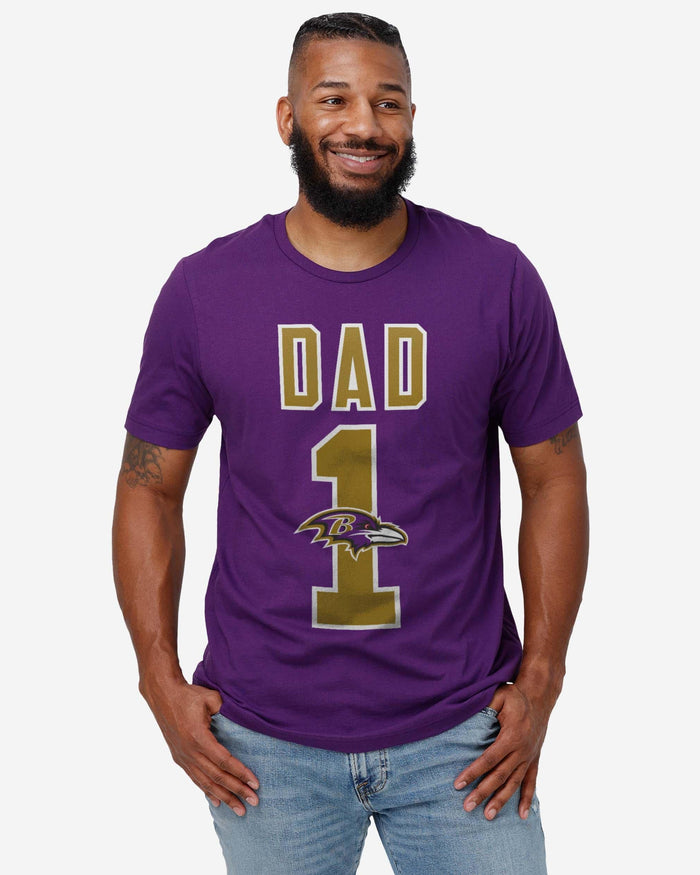 Baltimore Ravens Number 1 Dad T-Shirt FOCO - FOCO.com