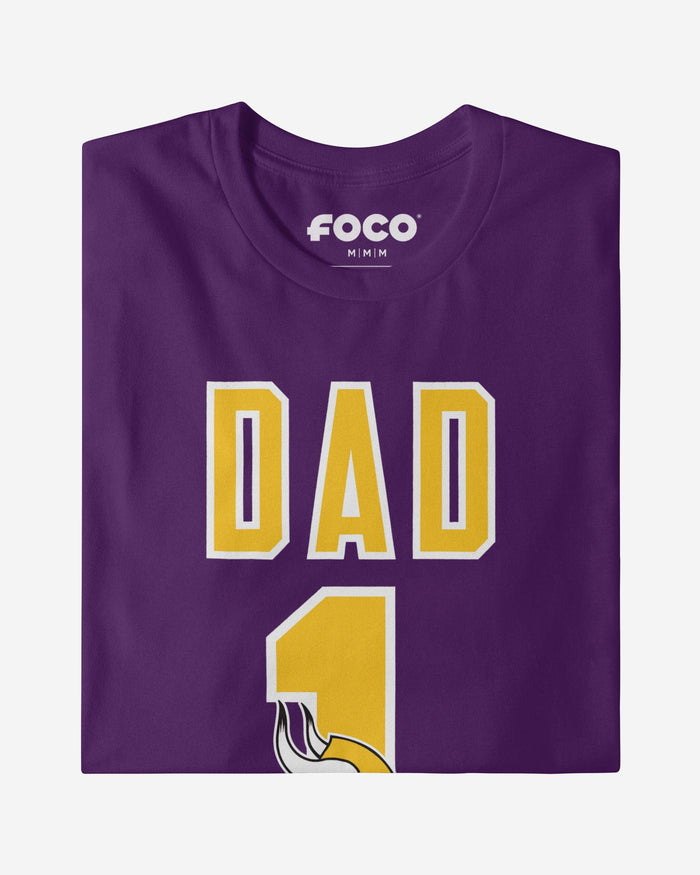 Minnesota Vikings Number 1 Dad T-Shirt FOCO - FOCO.com