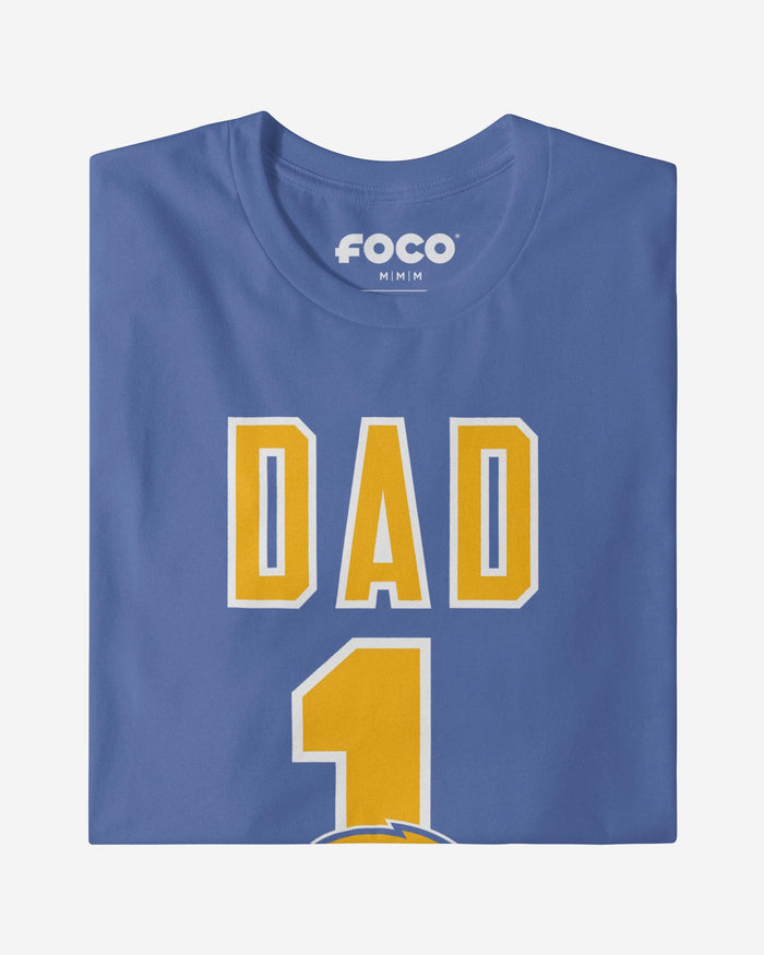 Los Angeles Chargers Number 1 Dad T-Shirt FOCO - FOCO.com