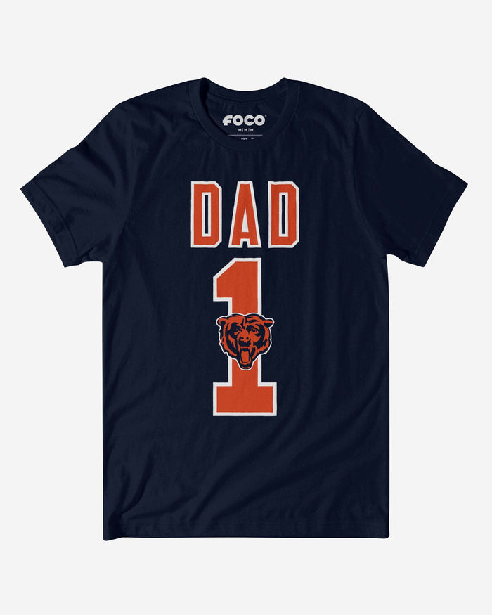 Chicago Bears Number 1 Dad T-Shirt FOCO S - FOCO.com