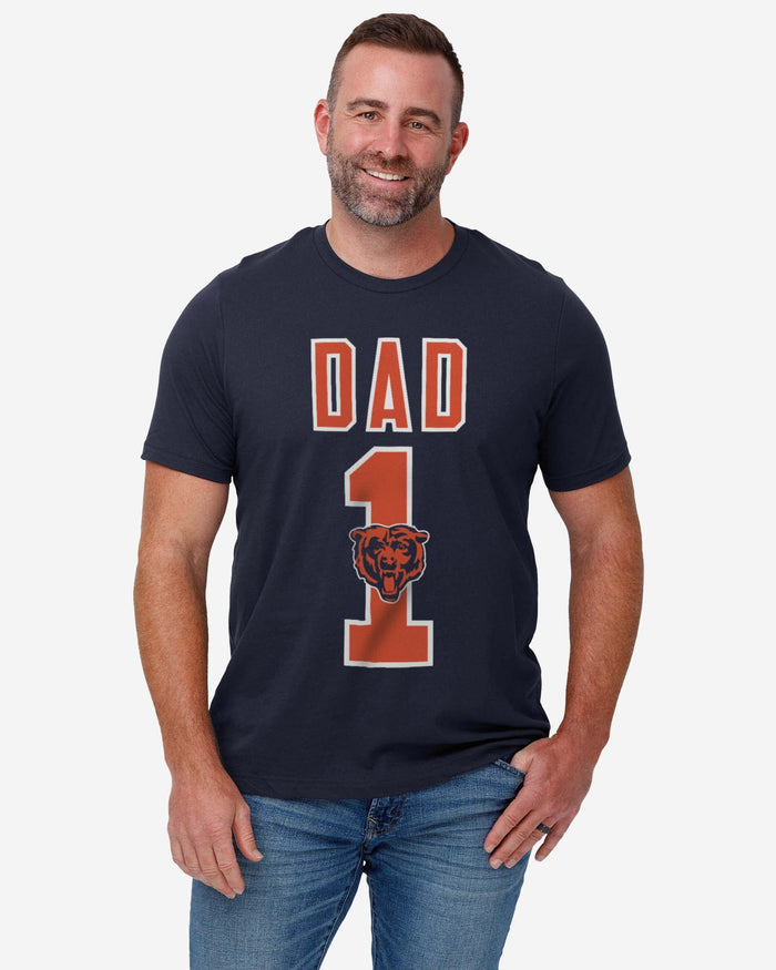 Chicago Bears Number 1 Dad T-Shirt FOCO - FOCO.com