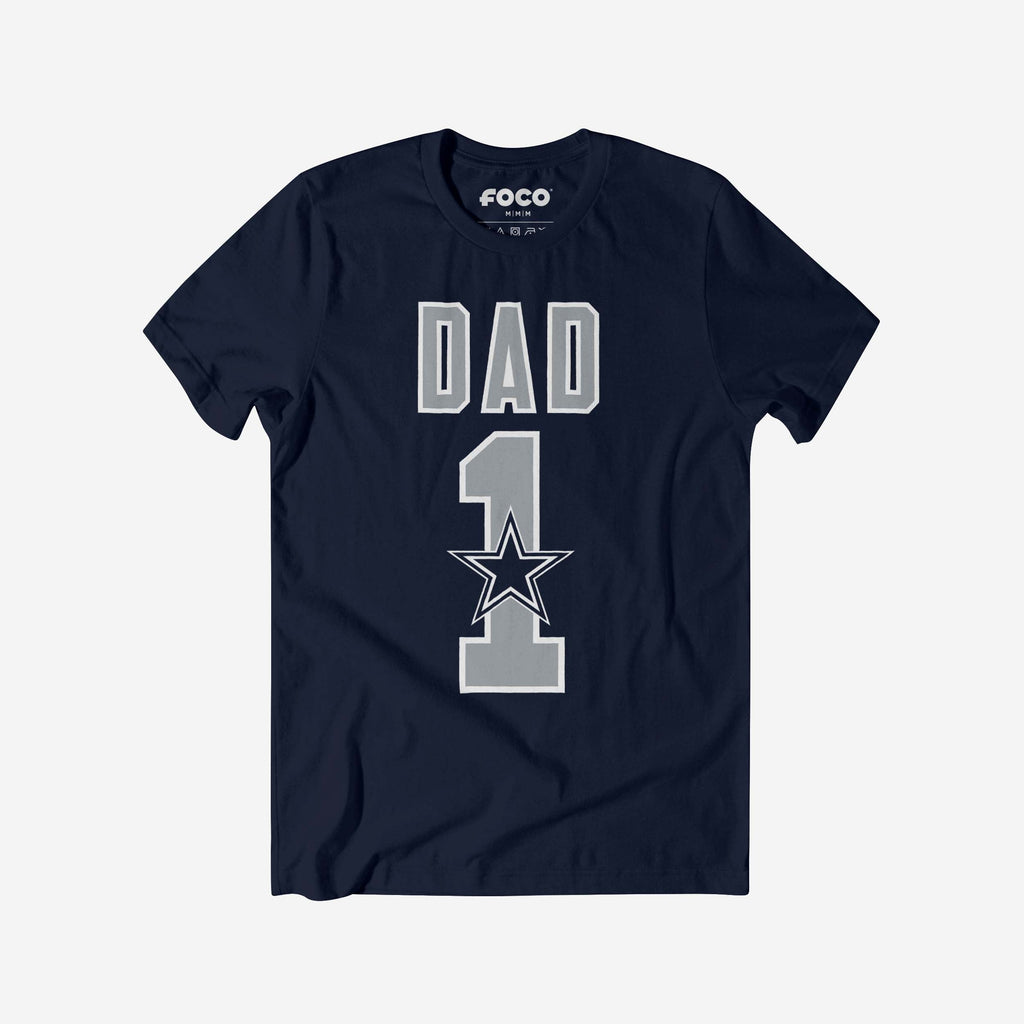 Dallas Cowboys Number 1 Dad T-Shirt FOCO S - FOCO.com