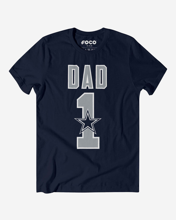 Dallas Cowboys Number 1 Dad T-Shirt FOCO S - FOCO.com