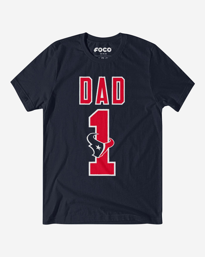 Houston Texans Number 1 Dad T-Shirt FOCO S - FOCO.com