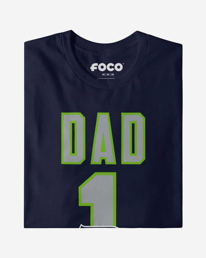 Seattle Seahawks Number 1 Dad T-Shirt FOCO - FOCO.com