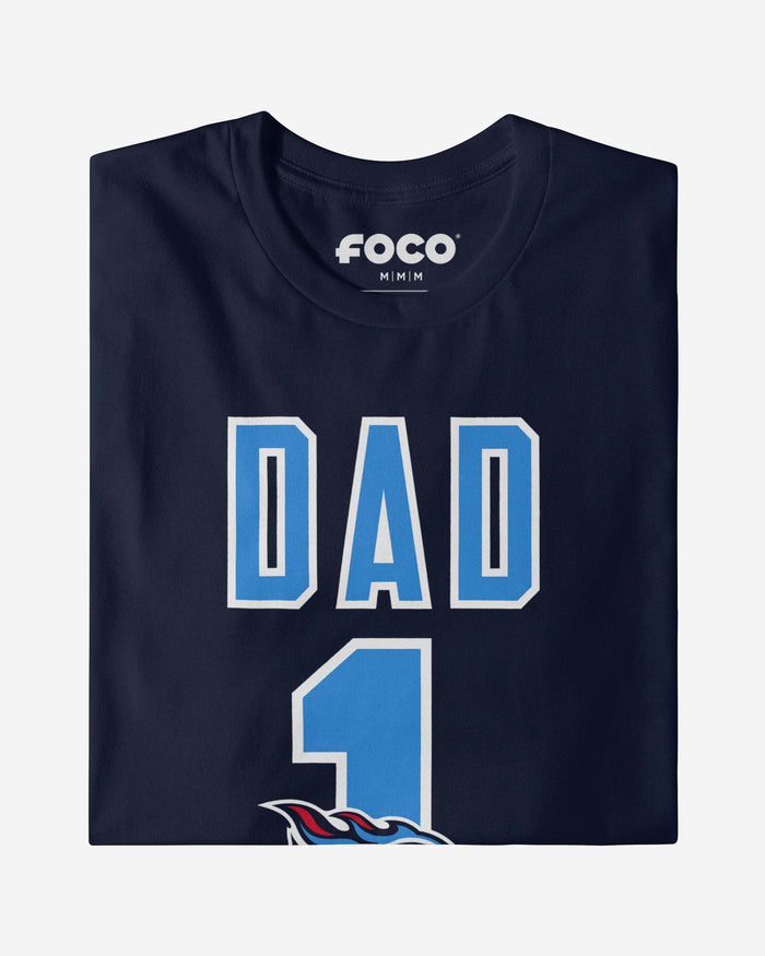 Tennessee Titans Number 1 Dad T-Shirt FOCO - FOCO.com