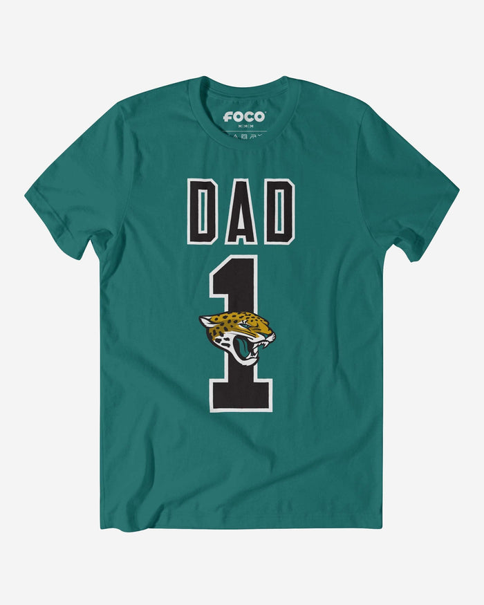 Jacksonville Jaguars Number 1 Dad T-Shirt FOCO S - FOCO.com