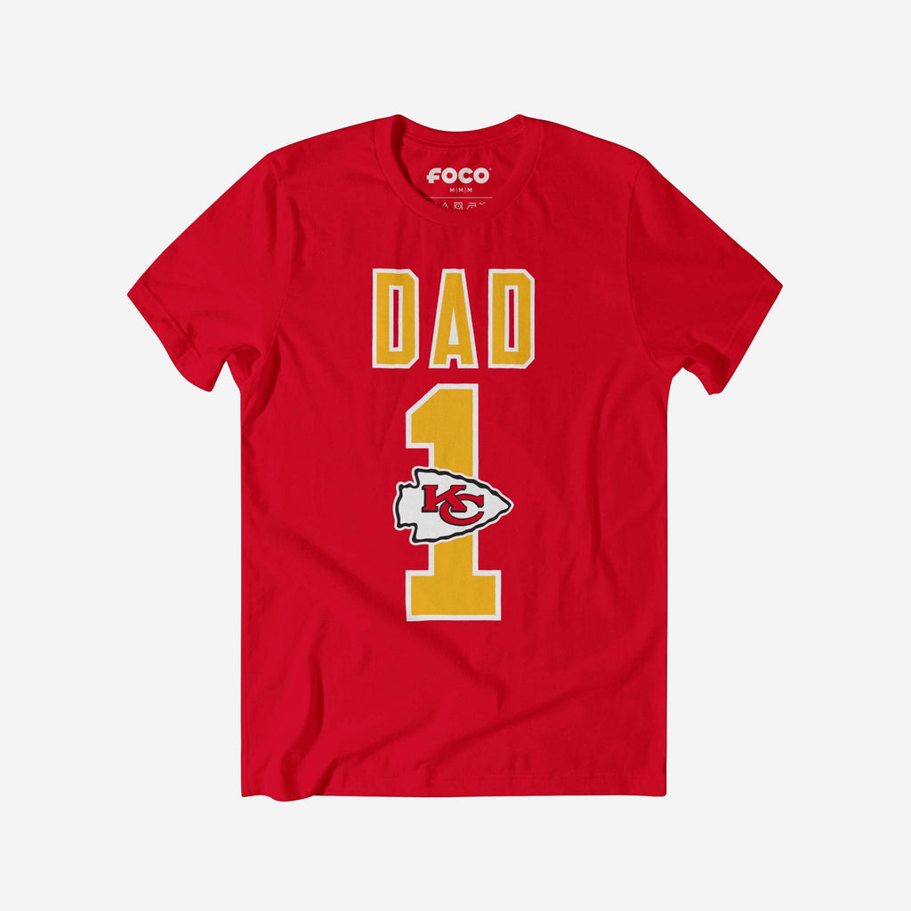 Kansas City Chiefs Number 1 Dad T-Shirt FOCO S - FOCO.com