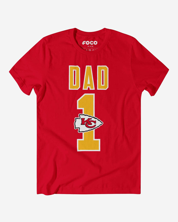 Kansas City Chiefs Number 1 Dad T-Shirt FOCO S - FOCO.com