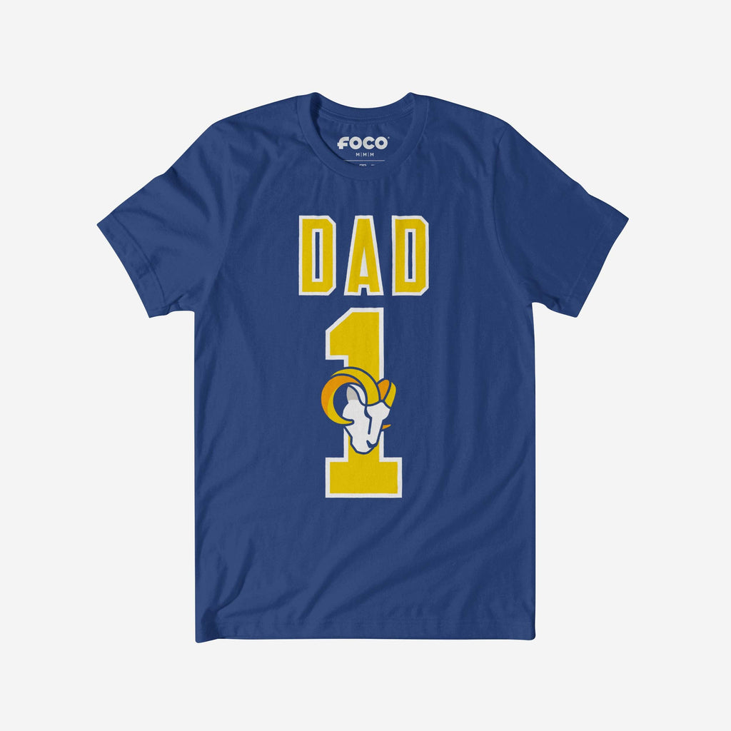 Los Angeles Rams Number 1 Dad T-Shirt FOCO S - FOCO.com