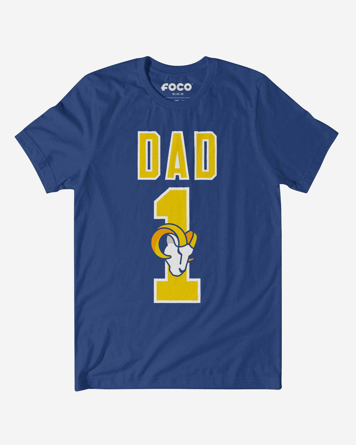 Los Angeles Rams Number 1 Dad T-Shirt FOCO S - FOCO.com