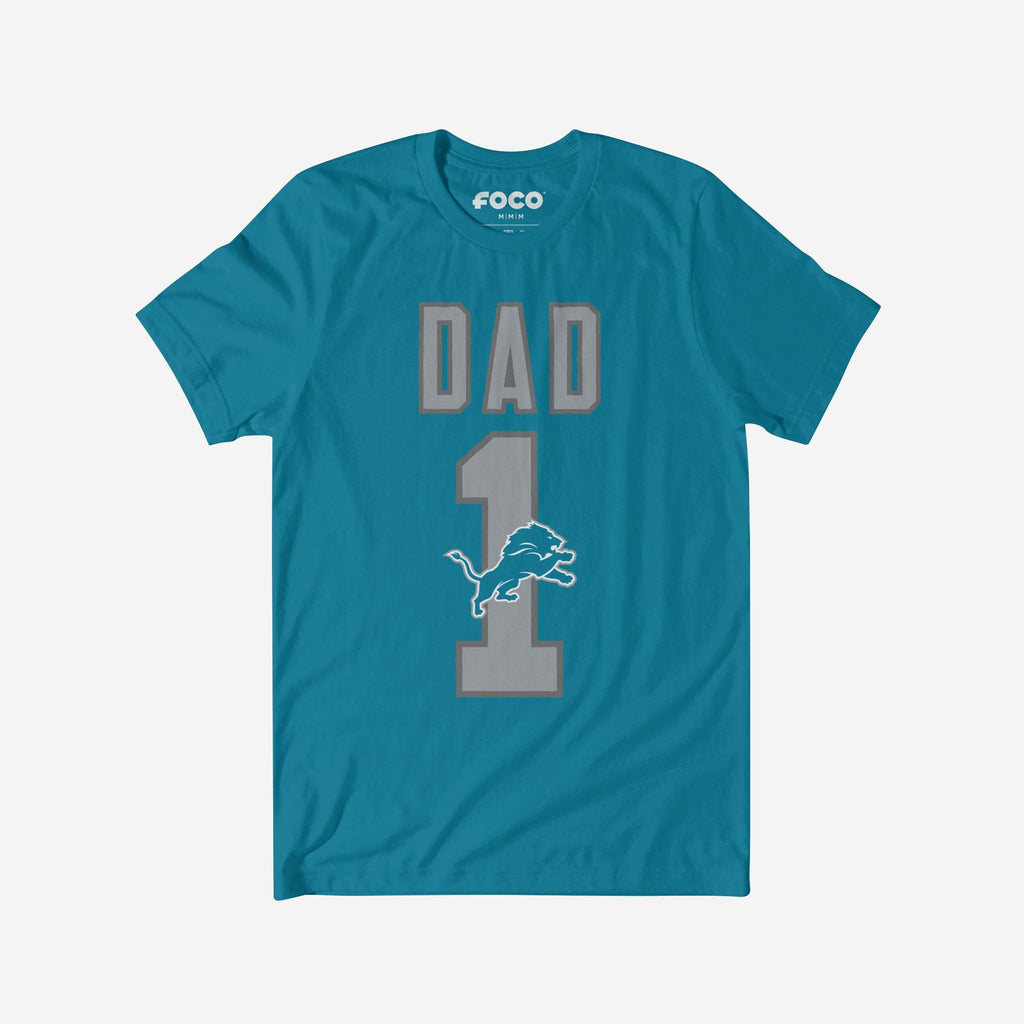 Detroit Lions Number 1 Dad T-Shirt FOCO S - FOCO.com