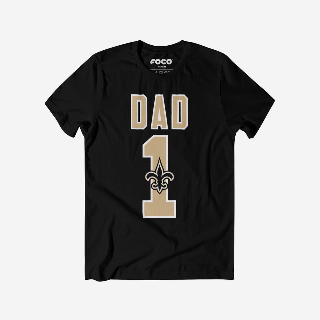 New Orleans Saints Number 1 Dad T-Shirt FOCO S - FOCO.com