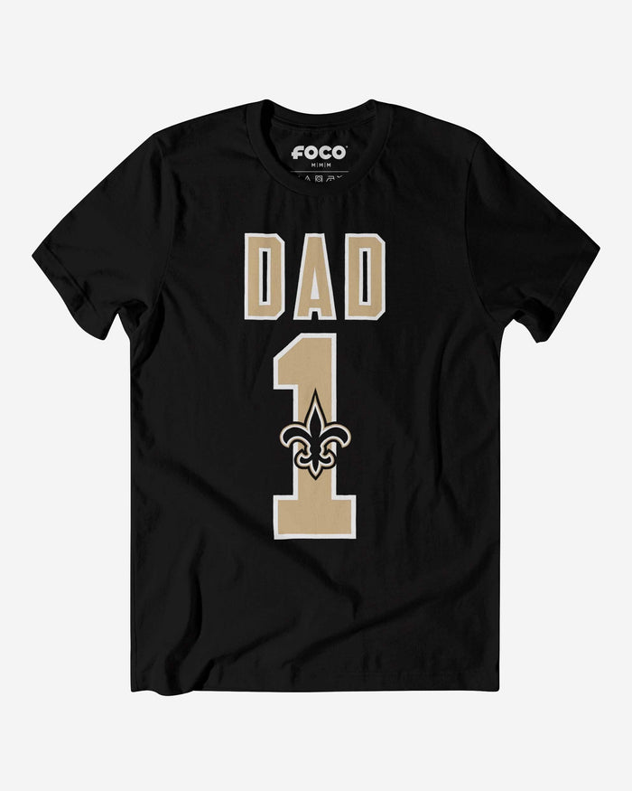 New Orleans Saints Number 1 Dad T-Shirt FOCO S - FOCO.com