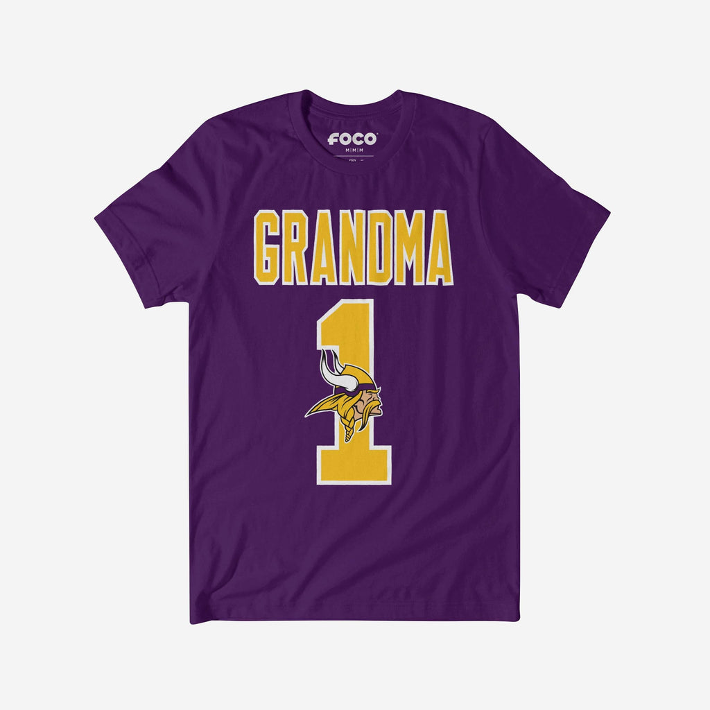 Minnesota Vikings Number 1 Grandma T-Shirt FOCO S - FOCO.com