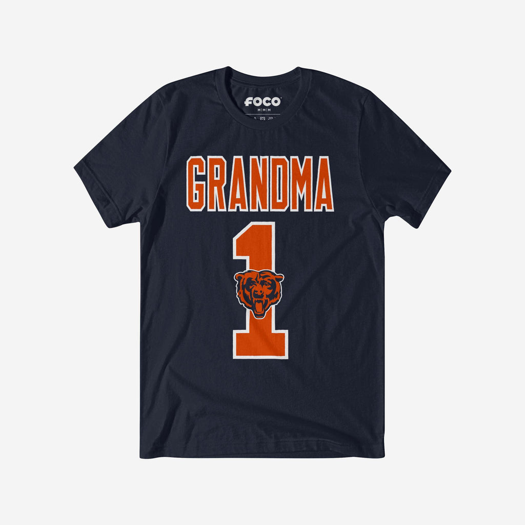 Chicago Bears Number 1 Grandma T-Shirt FOCO S - FOCO.com