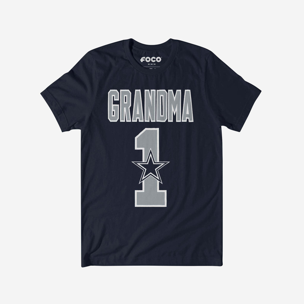 Dallas Cowboys Number 1 Grandma T-Shirt FOCO S - FOCO.com