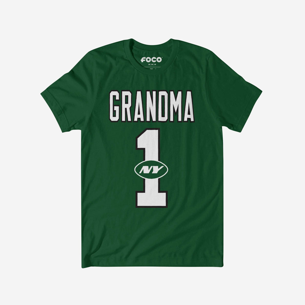 New York Jets Number 1 Grandma T-Shirt FOCO S - FOCO.com