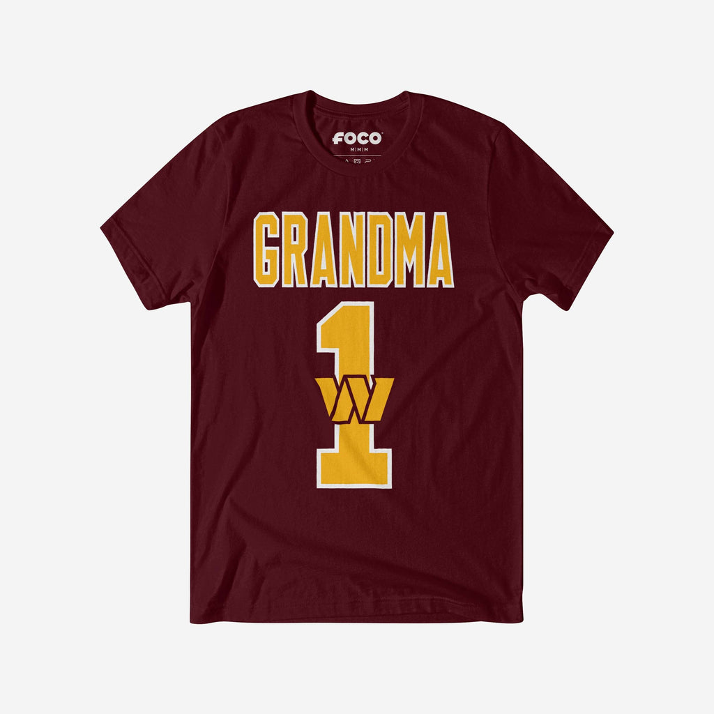 Washington Commanders Number 1 Grandma T-Shirt FOCO S - FOCO.com