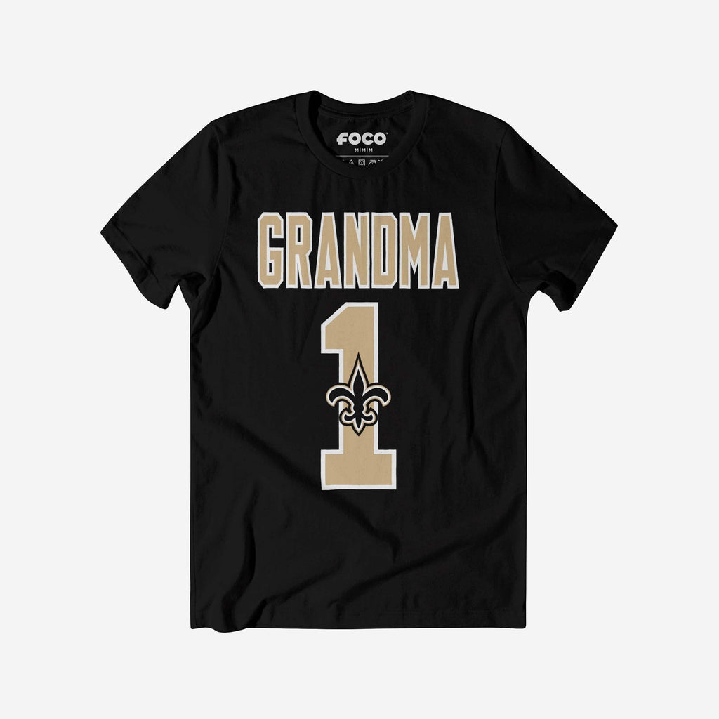 New Orleans Saints Number 1 Grandma T-Shirt FOCO S - FOCO.com
