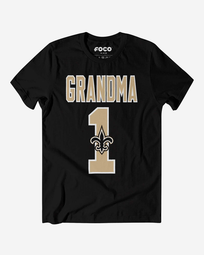 New Orleans Saints Number 1 Grandma T-Shirt FOCO S - FOCO.com