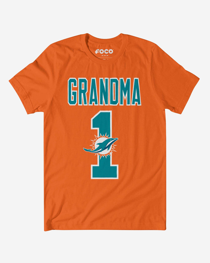 Miami Dolphins Number 1 Grandma T-Shirt FOCO S - FOCO.com