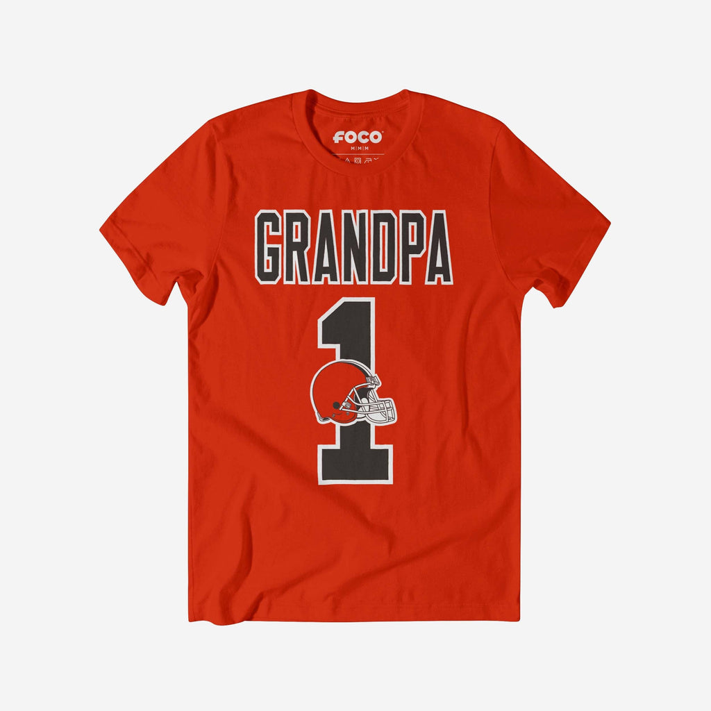 Cleveland Browns Number 1 Grandpa T-Shirt FOCO S - FOCO.com