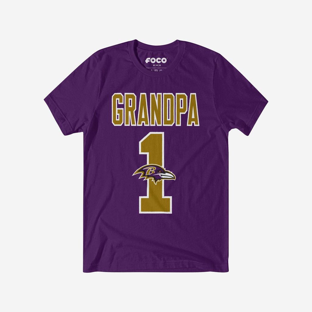 Baltimore Ravens Number 1 Grandpa T-Shirt FOCO S - FOCO.com