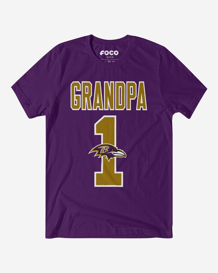 Baltimore Ravens Number 1 Grandpa T-Shirt FOCO S - FOCO.com