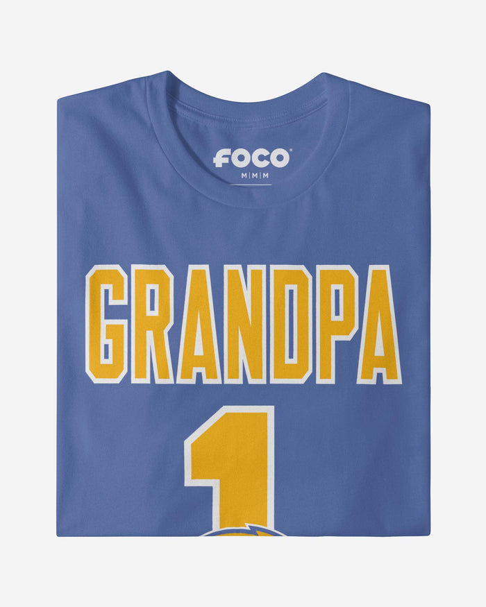 Los Angeles Chargers Number 1 Grandpa T-Shirt FOCO - FOCO.com