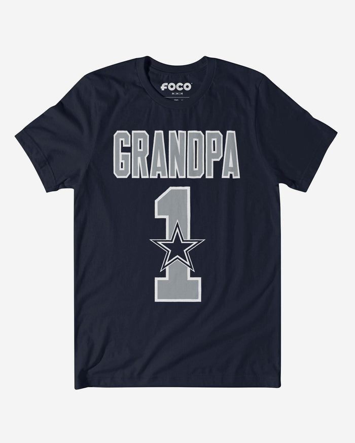Dallas Cowboys Number 1 Grandpa T-Shirt FOCO S - FOCO.com
